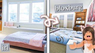 IRL BEDROOM TOUR  + BUILDING MY IRL BEDROOM IN BLOXBURG