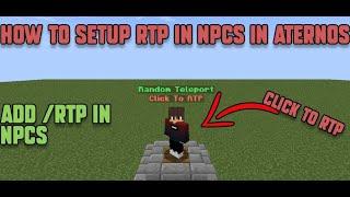 How To Setup Rtp In Npcs In Aternos Server| Make Rtp Npc Click To Random Teleport