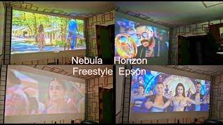 Samsung Freestyle vs Epson CO-FH02 vs XGIMI Horizon Pro vs Anker Nebula Cosmos Laser 4k (Polaris)