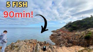 Mt Martha Rocks | Squid and King George Whiting | Port Philip Bay LAND BASED Fishing 