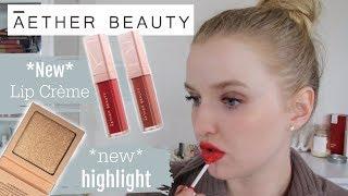 AETHER BEAUTY| Radiant Ruby Lip Crème & Supernova Crushed Highlighter| Reagan Hart