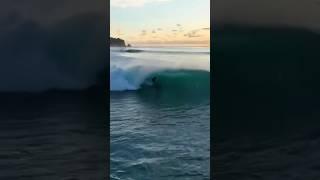 Surfing Perfect Waves Sunset Time in Bali #shorts #bali #waves #surfing