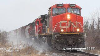 TRAINS: CN Freight in Canada SNOW