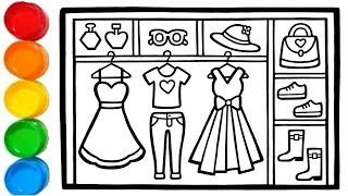 How To Draw Wardrobe | Let`s Draw Paint Together