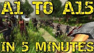 7 days to die Alpha 1 to Alpha 15 in 5 minutes.