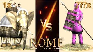 How Many Eastern Infantries (1 by 1) Are Needed to Beat Armoured Elephants in OG Rome: Total War