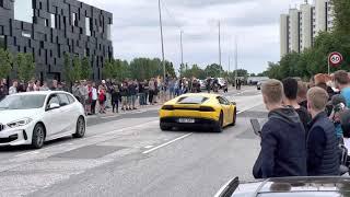 Crazy cars leaving carshow in Denmark