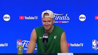 Boston Celtics' Kristaps Porzingis Postgame Interview After Winning NBA Finals vs Dallas Mavericks