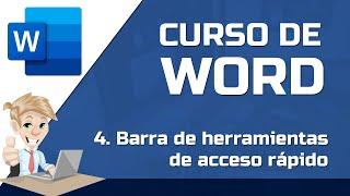 04 Barra de herramientas de acceso rápido - CURSO DE WORD GRATIS 2022