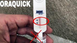   How To Use Orasure Technologies OraQuick HIV AIDS In Home Test Review 