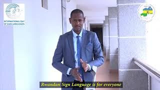 Hon. Eugène Mussolini  Member of Parliament for #PWDs shows support for Rwandan sign language rights