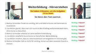 [B1.2] Modul 7 - Hörverstehen - Weiterbildung | Deutsch Academy НЕМСКИ ЕЗИК  | Deutsch Academy