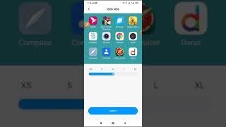 How to home screen icon size XS setting on redmi note 8