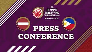 Latvia v Philippines - Press Conference | FIBA Olympic Qualifying Tournament 2024 -  Latvia