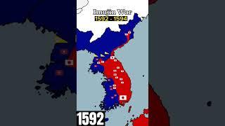 MAPPING: The Imujin War, Japanese vs Korea + Ming, #shorts