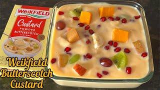 Weikfield Custard Powder Butterscotch Flavour | Weikfield Butterscotch Fruit Custard | Weikfield