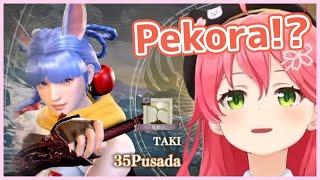 Miko can't stop laughing at a character that looks exactly like Pekora【Hololive】