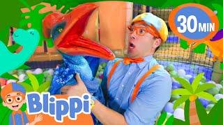 Blippi Meets Baby Dinosaurs! | BEST OF BLIPPI TOYS | Educational Videos for Kids