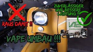 SIMSON 2er SCHWALBE Umbau: VAPE ZÜNDUNG einbauen für mehr Zuverlässigkeit ! | SIMSON RAUSCH #simson