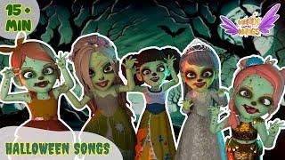 Wheels on the Halloween Bus | Spooky Zombie‍️ Music for Kids | Princess Rhymes - Wands And Wings