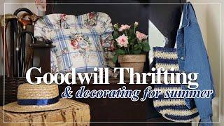 GOODWILL THRIFT WITH ME & SUMMER DECORATING | Thrifting, Home Decor, Thrift Haul