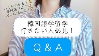 【韓国語学留学】韓国留学行きたい人必見!トータル費用はいくら？語学堂選びは？韓国語伸びる？