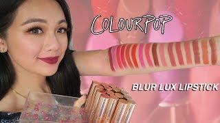 COLOURPOP VELVET BLUR LUX LIPSTICK COLLECTION -ALL 16 SHADES | LIP SWATCHES & REVIEW ON ASIAN SKIN