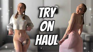 [4K] Try On Haul | No Bra | Get Ready With Me