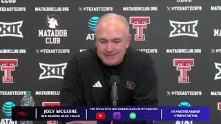 Texas Tech Red Raiders Joey McGuire West Virginia Post Game | 11/30/24