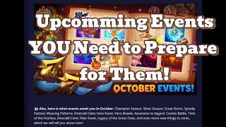 October Events Leaked! What you need to Prepare. Hero Wars Dominion Era