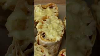 Snack dish in Lavash with Sausage and Cheese #food #recipe