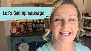 Canning ground sausage/Chat/clean with me