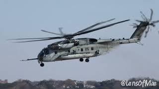 Powerful CH-53E Super Stallion Takeoff After Hot Pit Refuel at Navy Fort Worth!