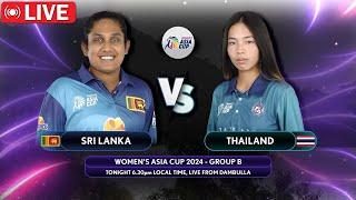 Thailand Women vs Sri Lanka Women, 12th Match | SLW vs THAW 12th Live Score & Commentary W Asia Cup