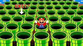 100 Mystery Pipes but Only ONE Lets Mario Escape, Where is the way out?