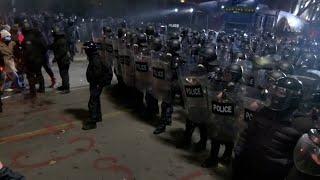 Police, protesters clash for second consecutive night in Georgia  | VOA News