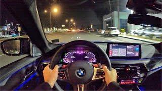 2021 BMW M5 Competition POV Night Drive (3D Audio)(ASMR)