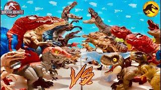 T REX VS SPINOSAURUS!!! TIRANOSAURIO REX VS ESPINOSAURIO!!! BATALLA ÉPICA!!! SÚPER EJÉRCITOS!!!