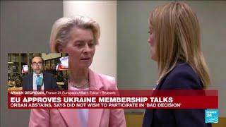 EU leaders agree to open accession talks with Ukraine and Moldova • FRANCE 24 English