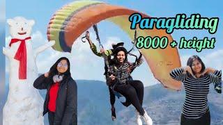 Paragliding 🪂! Adventure 8000+ height #bsrsisters #dangerousride #manali#mountains#kullu#shimla#snow