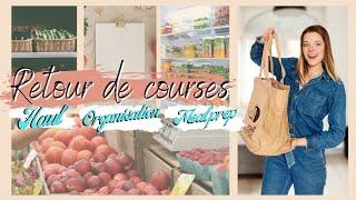 Organisation + retour de courses petit budget / healthy + menu de la semaine