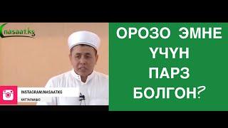 Орозо эмне үчүн парз болгон? Шейх Абдишүкүр Нарматов.