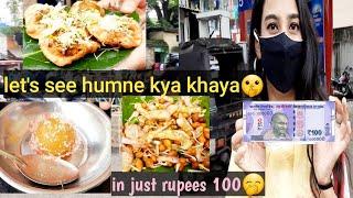 Rs.100 Food Challenge || Sakchi market food vlog || Jamshedpur || 2021 || Shahinda Kanwal