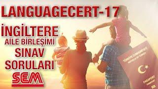 LANGUAGECERT SINAV SORULARI 17  - AİLE BİRLEŞİMİ SINAV SORULARI 18- LANGUAGECERT SPEAKING SORULARI