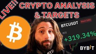 LIVE CRYPTO ANALYSIS AND TARGETS!! (How to Make Money Trading Crypto)