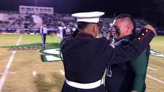 Marine Surprises his Younger Brother senior night at football game