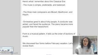 Forms in Classical Era - Miss Reece