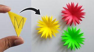 Easy Paper Flower Making Craft | Paper Flower Making Step By Step | Diy Flower Craft