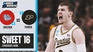 Purdue vs. Gonzaga - Sweet 16 NCAA tournament extended highlights