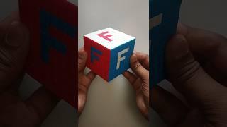 'F' Pattern on 8x8 Rubik's Cube #shorts #video #cube #puzzle #game